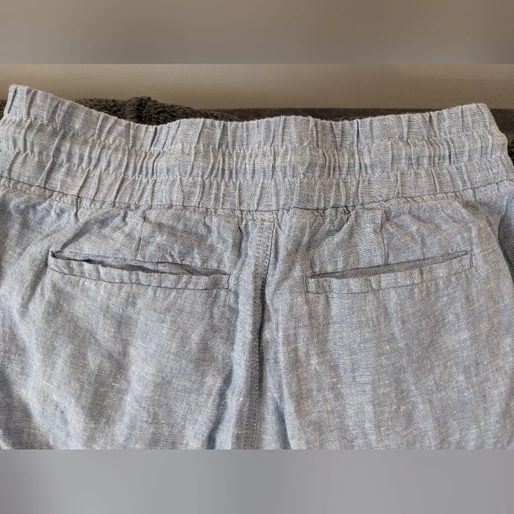 Athleta Cabo Linen Jogger Chambray Blue Size 6P - Picture 8 of 13